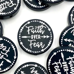 Faith Over Fear 3.0 Silicone Focal Beads - Crafting & Beading Jesus DIY