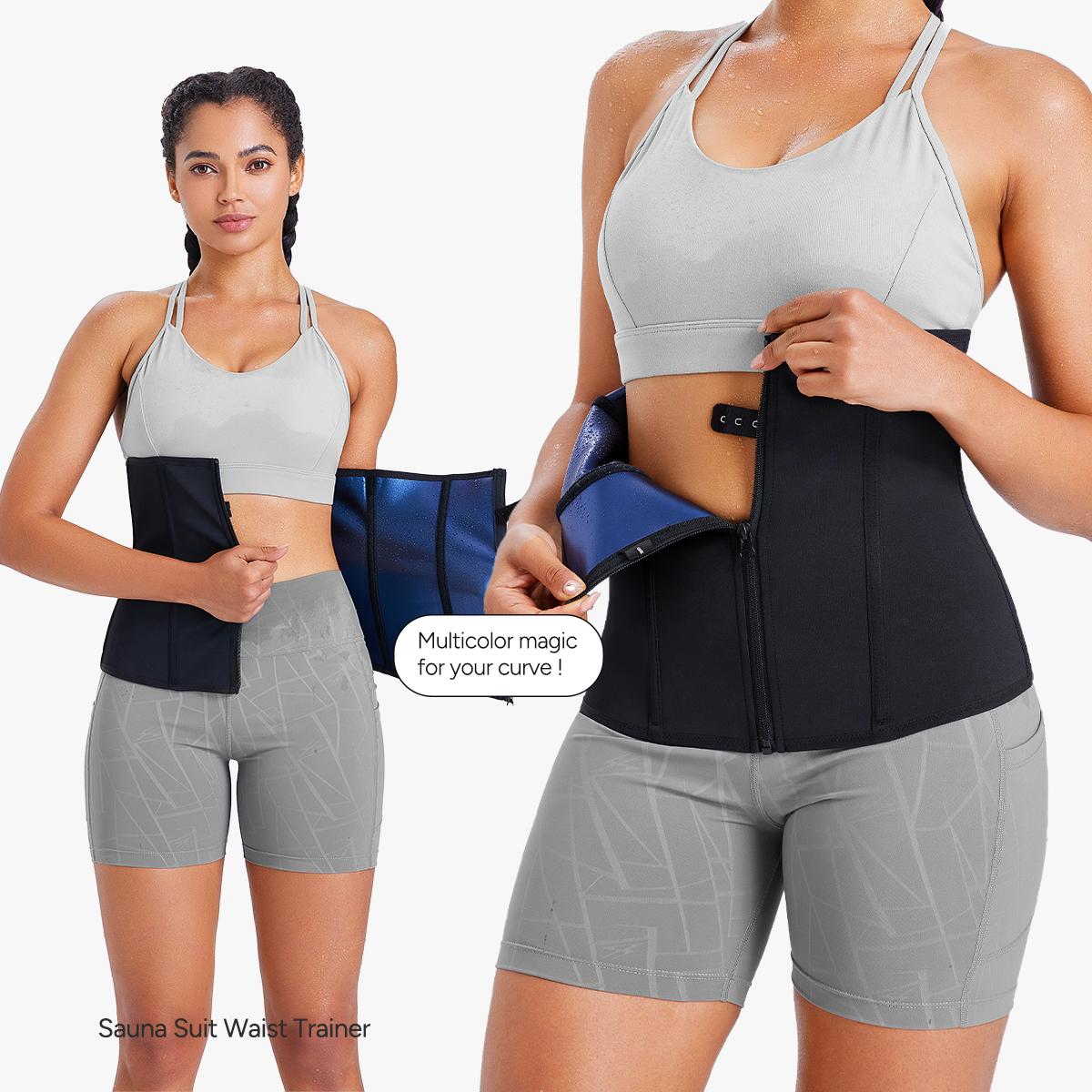 【LIVE】Nebility Women's Sauna Suit Waist Trainer for Workout Promote Sweating Waist Support Sweat Absorption