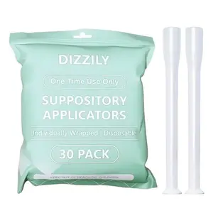 Dizzily 30 Pack Disposable Vaginal Suppository Applicators for Women, Individually Wrapped, Hygienic - Fits Most Boric Acid Suppositories, Pills, Tablet, Cap-sules and Feminine Care Applicator
