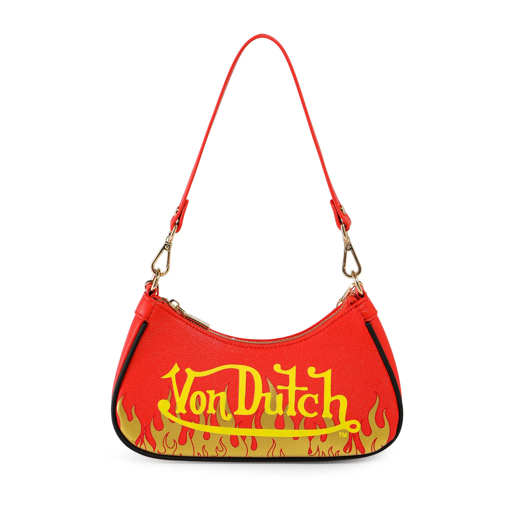 Red and Yellow Flames Shoulder Bag