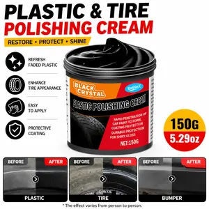 Plastic And Rubber Repair Paste - Interior Reconditioning Wax, Automotive Tire Gloss Maintenance, Anti-aging And Fading, Repair Scratches with Sponge and Plastic Repair protection Wax