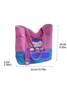 New women's shopping bag! 2026 spring and summer fashion cartoon shoulder bags! Casual thickened canvas student bags! Travel storage bags! Trader Joe's Mini Pastel Canvas Tote Bag!