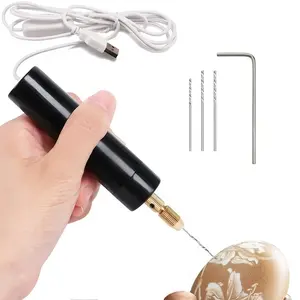 Portable Handheld Electric Drill, Mini USB Electric Drill with Accessories, DIY Woodworking Tool for Jewelry Making, Home Accessories