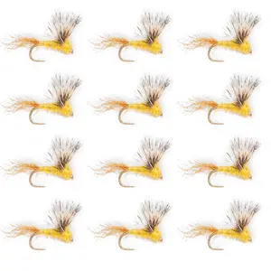 Floating Feather Supply PMD Sparkle Dun Fly 12 Pack – Pale Morning Dun Size 14-16