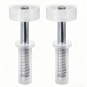 2 PCS Spring Loaded Bi-Fold Door Top Roller Guide Wheel, Plastic Roller Door Hardware for Folding Accordion Closet Shower Door, 7/8 inch OD 3/8 inch ID