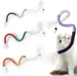 【Chew Ropes】,Cat Bites the Rope Cat Toy - Self-Amusement & Stress Relief Gadget for Cats & Dogs, Durable Teething Stick Toy, Colorful Interactive Fun for Pets