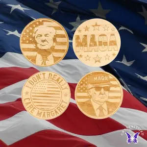 President Trump Engraved Wood Coasters