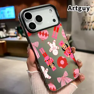 Compatible with iPhone 17 Pro Max 16 Plus 15 14 13 12 11 Air XR E Phone Case Nutcracker Christmas Pattern Printed Anti-Fall Hard PC Back Protective Cover for Boy