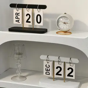 Nordic minimalist creative flip calendar, desktop ornament, home living room, dining table, coffee table, office desk decoration