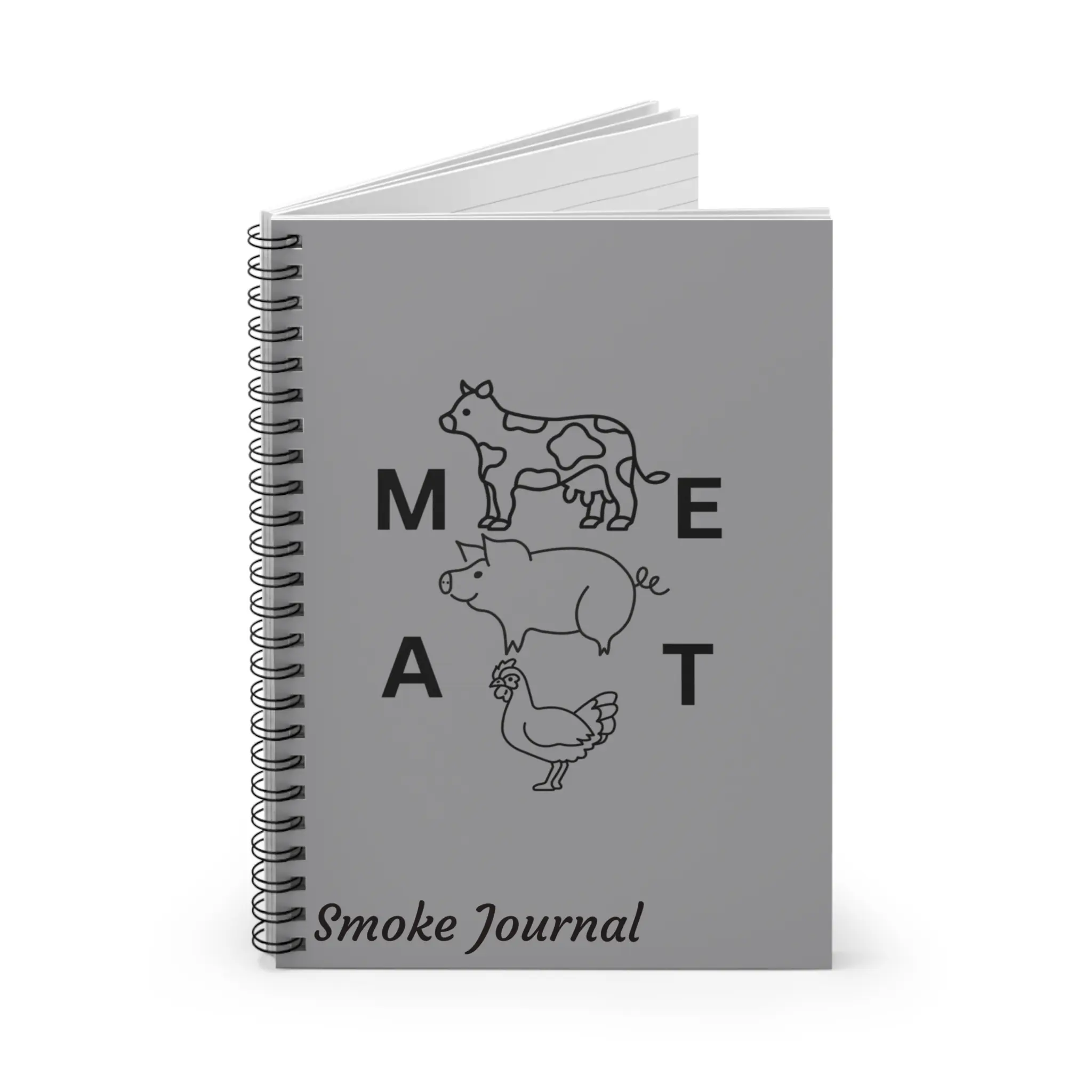Smoke Journal Spiral Notebook | Culinary Journal | Recipe Reminder | Cooking Gift | Kitchen Decor | Food Lover's Notebook, Culinary
