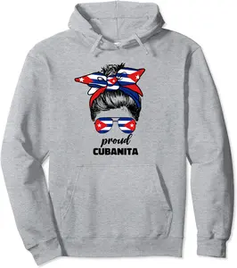 Proud Cubanita Cuban Girl For Woman Girls Cuba Flag Ladies Pullover Hoodie - Kendrakie Shop 21B0CK7G1LZT