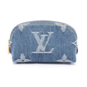 Pre-owned Louis Vuitton Denim Tote Bags Pochette Cosmetique PM Monogram Pouch