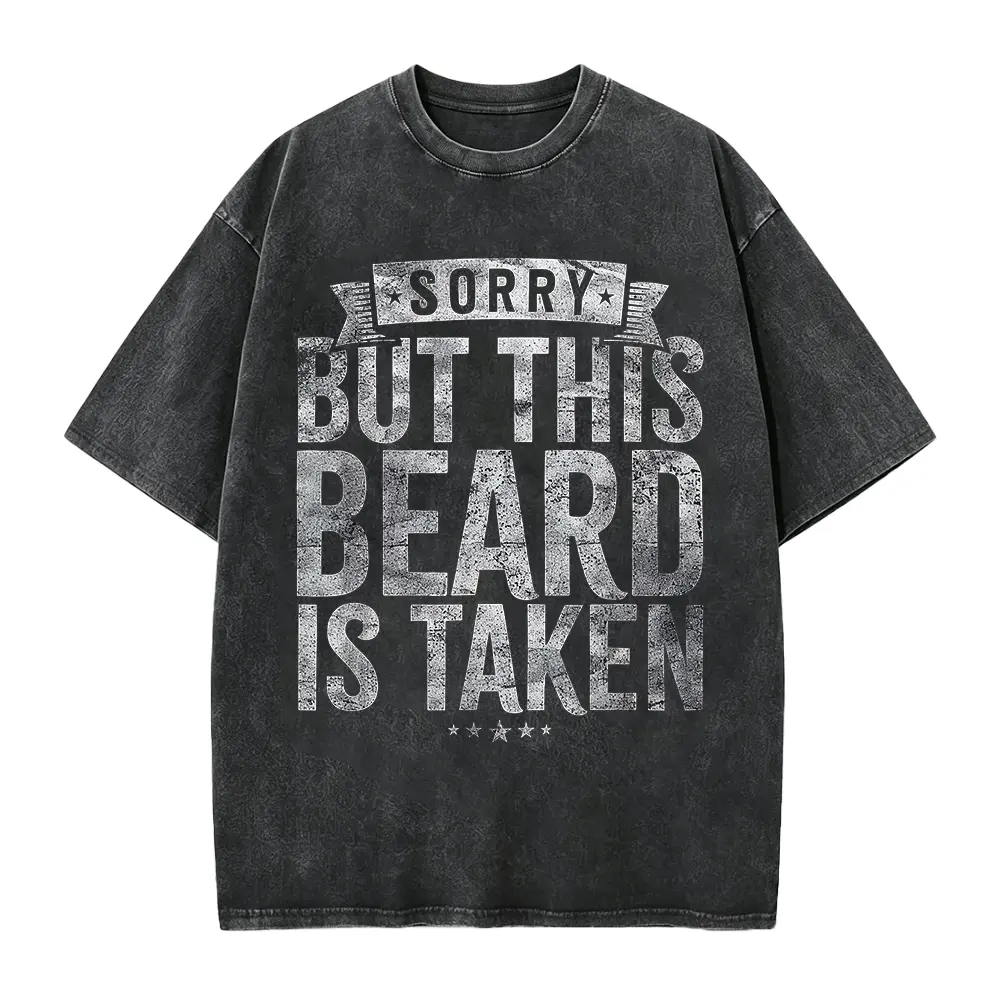 Women's Stylish Funny Beard Graphic T-Shirt - Soft Knit Cotton Fabric, Loose All-Season Short-Sleeve, Seamless, Ribbed Elastic Round Neck, Tearaway Label, Foldable Casual Shirt