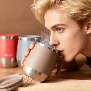 16.91oz Stainless Steel Vacuum Coffee Cup with Lid Double-Wall Thermal Mug for Hot Cold Drinks Perfect Gift for Home Use Outdoor Activities Camping Coffee Travel Mug