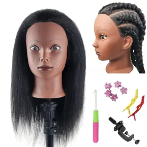 Mannequin  with  Real Hair,  Doll  for Hairdresser Practice Hair Styling - Mannequin  for  Practice Braiding Hair