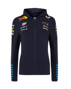 Red Bull Racing F1 Women's Team Full Zip Hooded Sweatshirt- Navy
