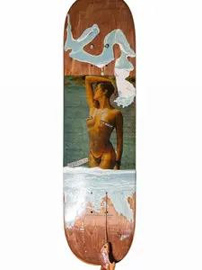 thguaF "Spoil Yourself" Custom Skateboard 1 of 1 Original Work Wall Art Collectors Piece with Wall Mount Included
