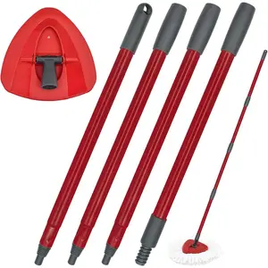 4-Section Spin Mop Handles, Mop Base for Ocedar EasyWring 1  System, Mop Handle Mop Base Set for O Cedar,  Thread Joint