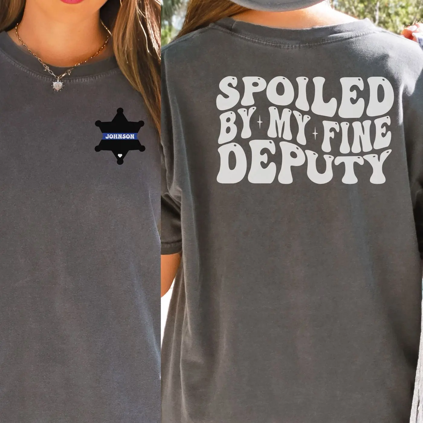 Deputy Wife Shirt, Sheriff Deputy Girlfriend Comfort Colors Tshirt, Gift for Deputy Fiance, LEO Girlfriend Shirt, Cop Wife Gift, LEO Wife