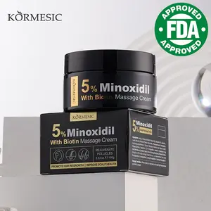 2PCS Fast-acting treatment for hair loss, stimulating hair follicles to reduce shedding, KORMESIC Minoxidil 5% Hair Growth Cream is clinically proven to promote hair regrowth in men and women.
