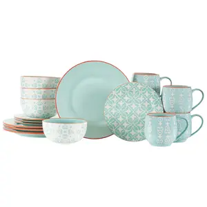 Baum Maggie Turquoise - 16pc Dinnerware Set