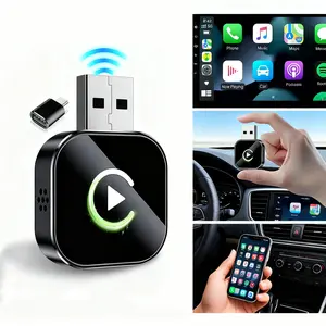2026 Upgraded Dual-purpose Wireless IPhone CarPlay and Android Auto Adapter, Plug and Play, Fast Connection, Stable Compatibility,Suitable for Factory-wired CarPlay-equipped Vehicles From 2016 and Onwards, Universal Car Adapter