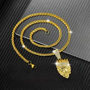 Trendy Hip-hop Lion Pendant Necklace - Unisex Jewelry, Suitable for Everyday Wear, Street Parties, Halloween & Christmas, Perfect for Both Holiday and Casual Looks
