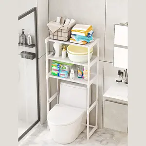 Over-The-Toilet Storage Rack, 3-Tier Bathroom Over Toilet Storage, Freestanding Space Saver Bathroom Shelves Over Toilet For Bathroom Restroom