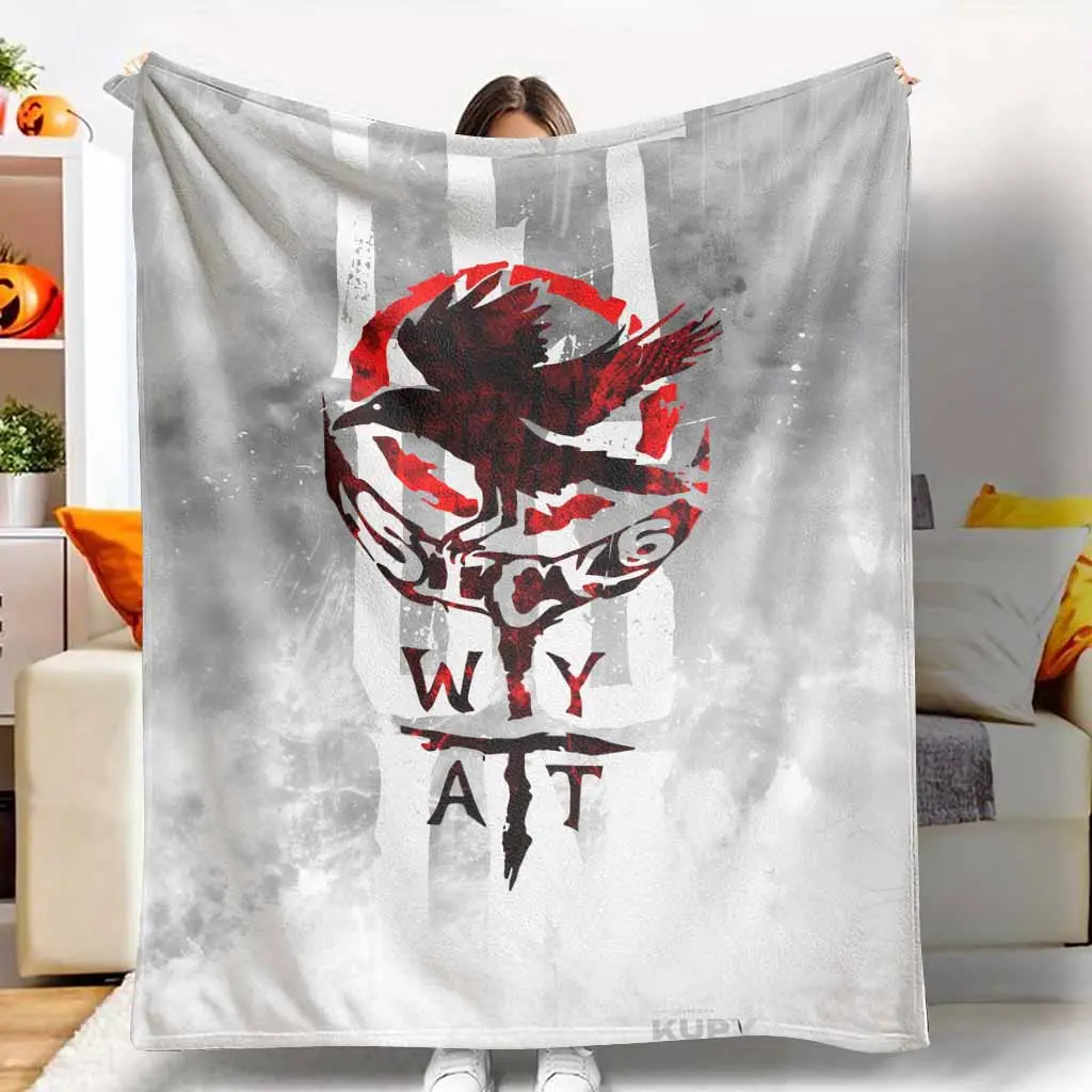 Raven Art Flannel Lightweight Throw Blanket - Gothic Crow Silhouette Art Print, Breathable Soft Comfy, Decorative Giftable, Ideal for Bed, Halloween Gifting, Home Decor, TikTok Shop Spring Glow Up, Breathable Soft Blanket, Decorative Giftable Blankets