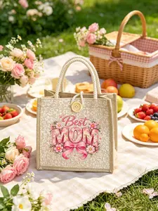 Best Mom Crossbody Shoulder Bag, Butterfly Knot & Daisy Design, Perfect for Mother's Day, Birthday, Daily Use, All Seasons