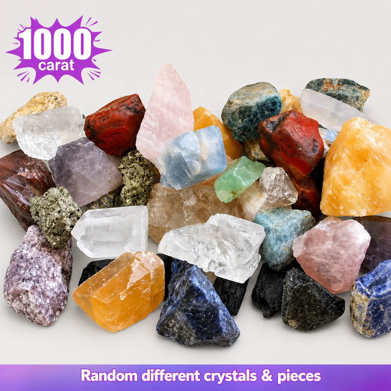 A Collection Of 1000 Carats Of Beautiful Natural Gemstones, Mixed With Handmade Gemstone For Jewelry Making, Craft Projects And Home Decor Wholesale Pricing For Hobbyists & Businesses, Natural Gemstone Beads, Hobbyist Supplies