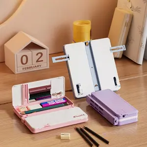 Multifunctional pencil case and book holder dual-purpose