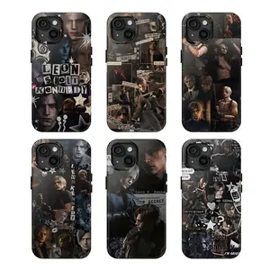 6 Styles Resident Evil Phone Case Leon Kennedy Phone Case, Resident Evil 4 Leon S. Kennedy Phone case For iPhone 16 15 14 13 12 11 X SE, Samsung S25 S24 S23 S22 S21