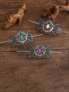 Vintage Viking Star Heart Hairpin, Fashionable Norwegian Style Accessory, Perfect for Parties, Valentine's Day, Mother's Day Gifts