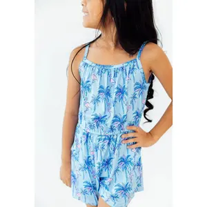 Island Time Strappy Play Romper | Girls Summer Romper | Beach Cover Up | Spring Break & Summer Girls Romper (Copy)