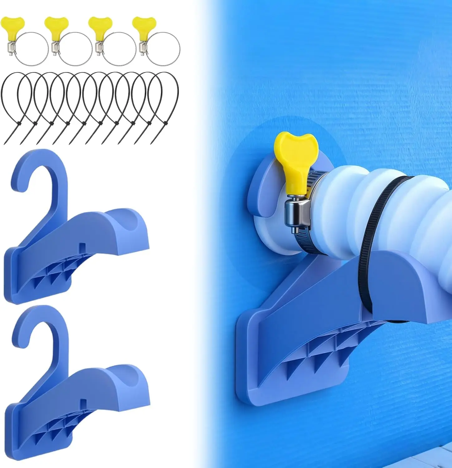 Swimming Pool Pipe Holders, Above Ground Pool Accessories with Hose Support - Pool Hose Holder Prevents Pipe Sagging, Universal Pool Accessories 2pcs