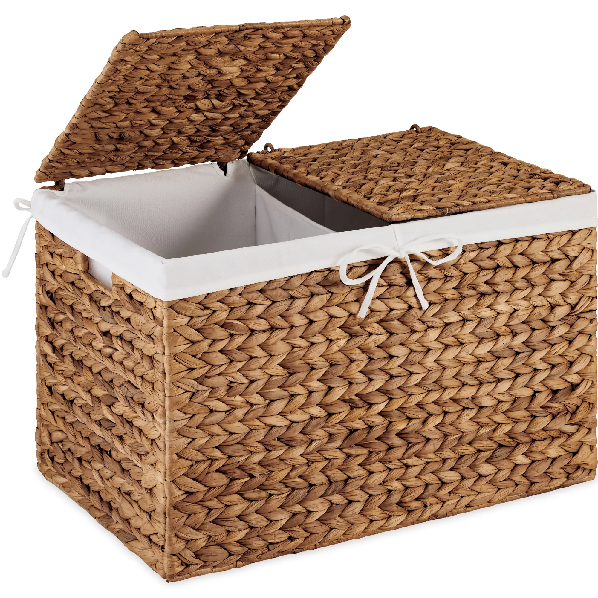 Best Choice Products Large Storage Basket w/ Separate Lid, Washable Sectioned Liner Bag Best Choice Products Large Storage Basket w/ Separate Lid, Washable Sectioned Liner Bag