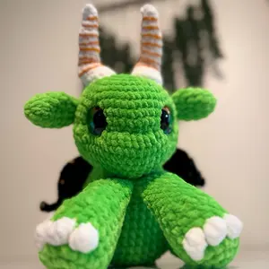 Medium Daphne the Mystic Dragon + Finished Handmade Crochet