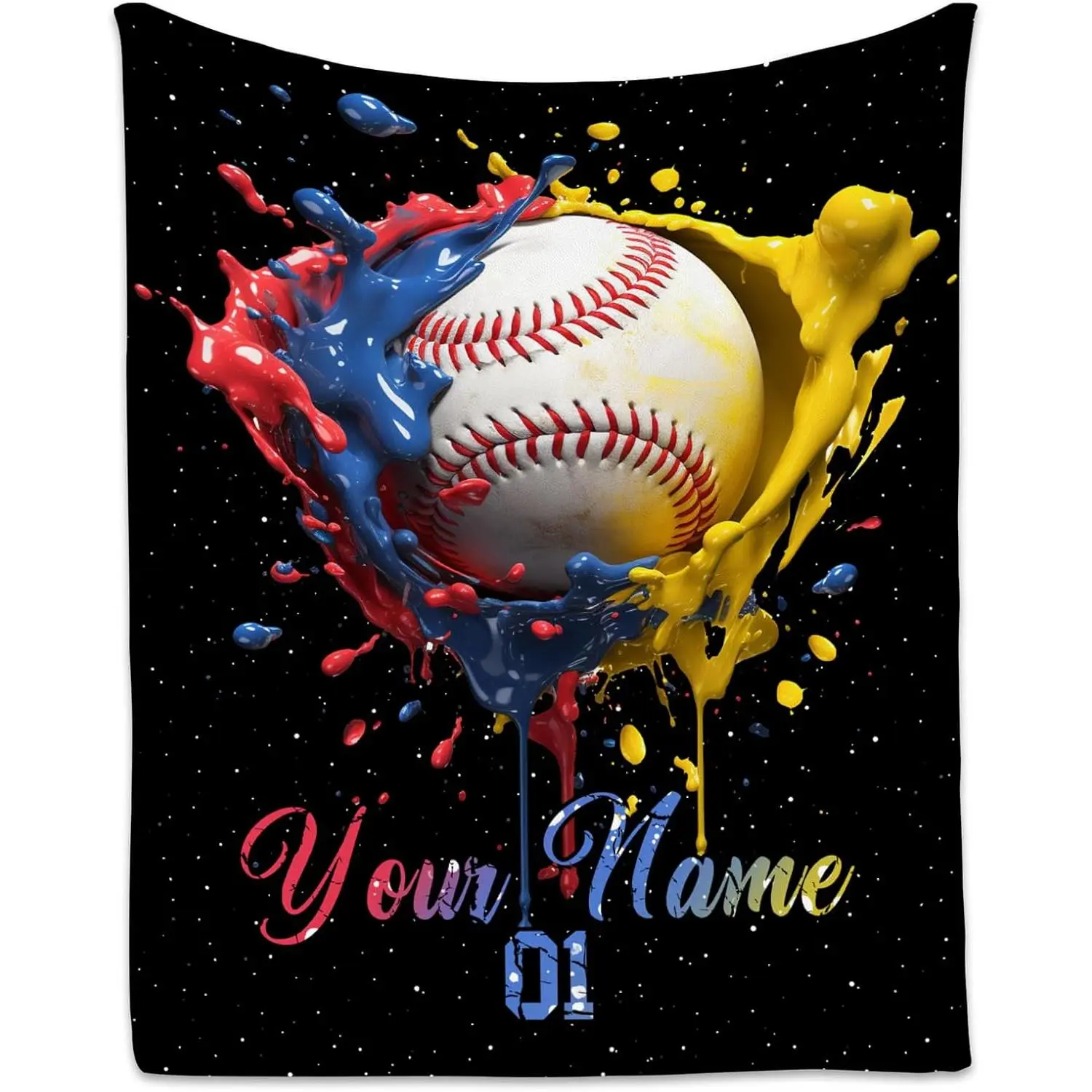 Customized Wrinkle-Resistant Breathable Personalized Baseball Blanket for Fans - Soft Flannel Throw, Cozy Sports Gift for Men, Team Home Decor Bedding & Throw Linen