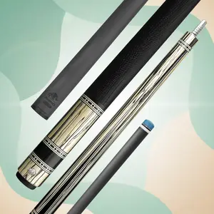 Rhino RETRO Pale Moon Ebony Pool Cue – Carbon Fiber Shaft, Lizard-Embossed Microfiber Leather Wrap, 6-Point Design, Time Crystal 12.5mm Tip, Stainless 3/8-8 Joint, Weight Adjustable
