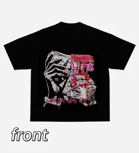 FEEGO UNISEX BOXY CROP SUCCESSFUL LIFE T SHIRTS Cotton Menswear dark design jesus  shirts