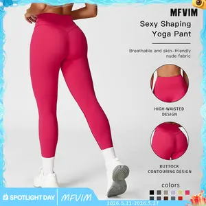 High Waisted Leggings with Butt Lift MFVIM - Workout Running Tights for Women Quick Dry Fabric Slim Fit Activewear Outerwear