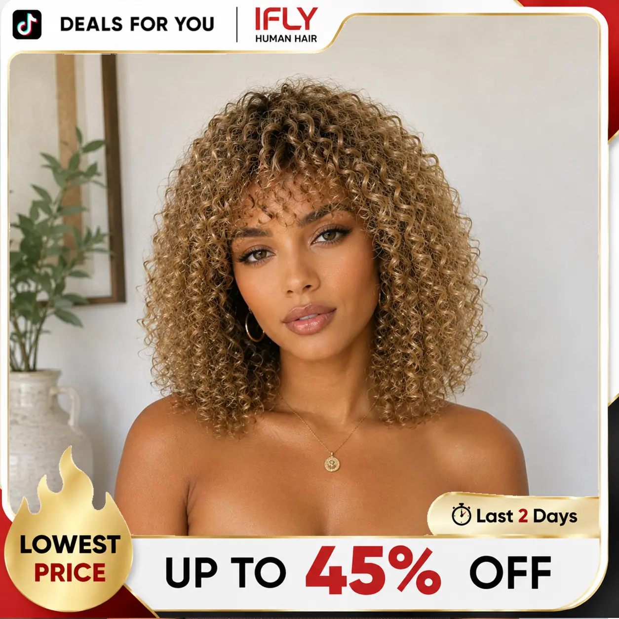 IFLY Glueless Wear & Go Wig 100% Human Hair Natural Hairline Beginner Friendly Easy Daily Wear Wig
