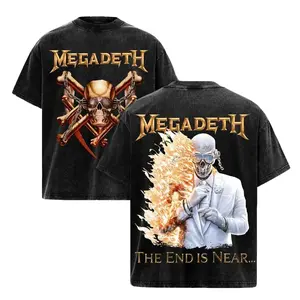 Megadeth Band Washed – The End Is Near Era Vintage Heavy Cotton Oversize Unisex Thrash Metal, Heavy Metal, Speed Metal, Hard Rock Band Tee, Hoodie & Sweatshirt, Retro Y2K Dark Metal Streetwear Graphic Top, Legendary Tour Merch for Fans