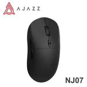Ajazz NJ07 Wireless Mouse, 67g Ultra-Lightweight, Triple Mode 2.4G/Bluetooth/USB-C, 6 Adjustable DPI up to 12800, 1000Hz Optical Sensor, Ergonomic Design 300mAh Long Battery, Compatible with PC Mac
