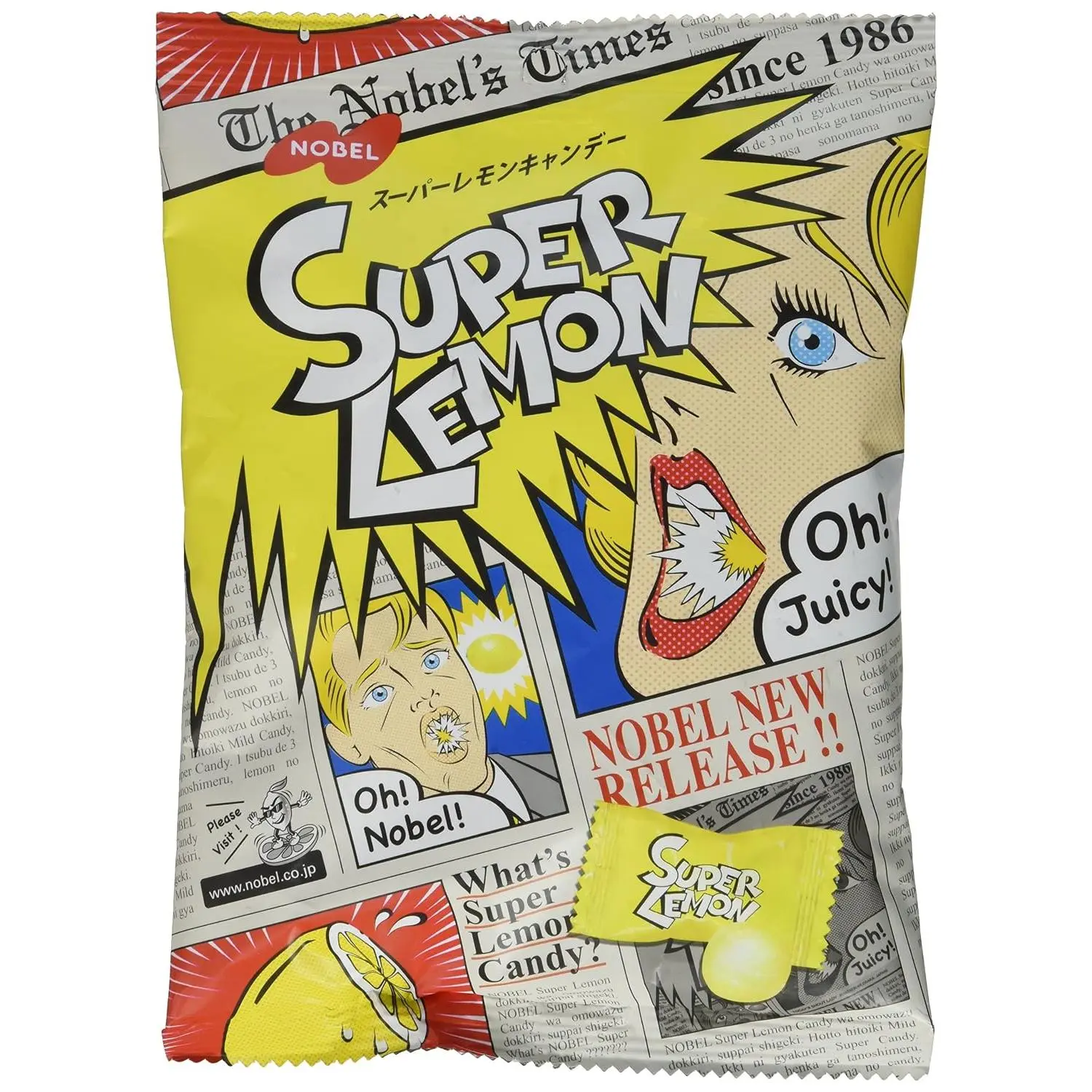 Japanese Extreme Super Sour Lemon Flavored 3 Layered Intense Candy Challenge
