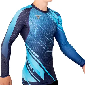 Blue Sonic Funk Fighter Compression Rashguard