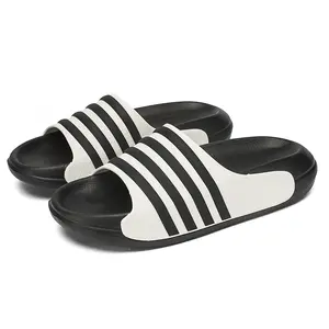 Striped Slide Sandals, Non-Slip EVA Slippers, Summer Beach & Casual Outdoor Slides for Men and Women