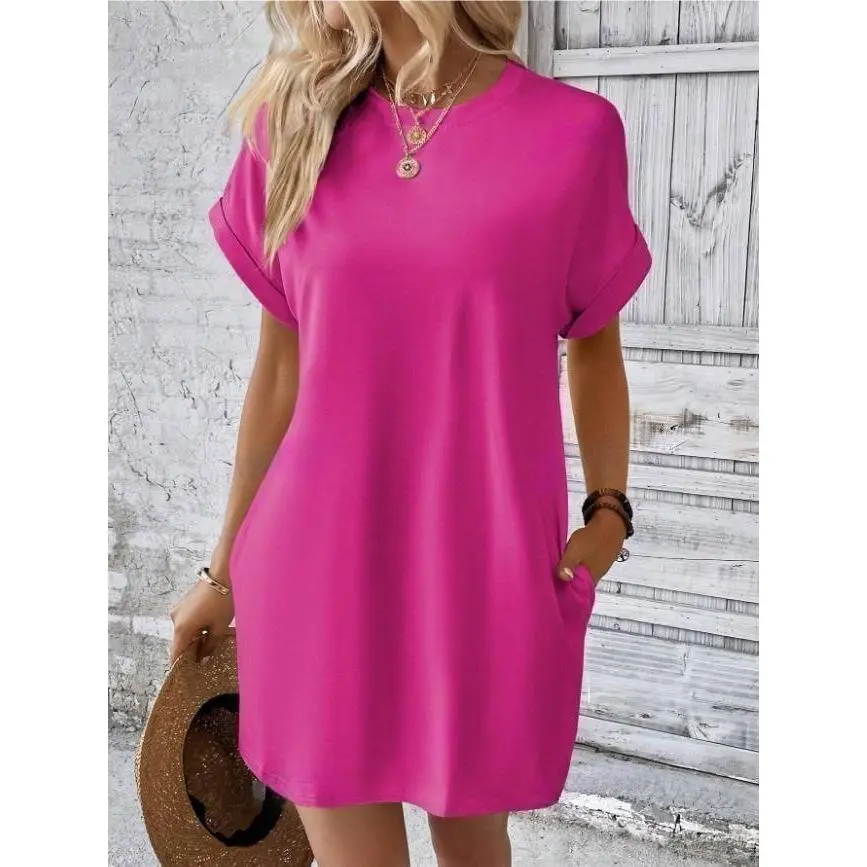 green emerald velvet dress Medium Wash Denim Drop Waist Dress - Mini Dresses main image 1