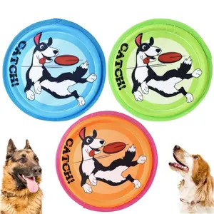 Dog Flying Disc, Dogs Flyer Toys, Lightweight Flying Disc Dog Fetch Toy for Small, Large Dogs & Puppies - Floats in Water & Safe on Teeth